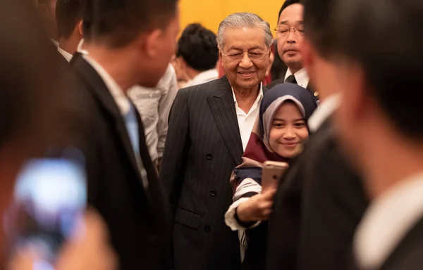 Fukuoka Japan Augusti 2018 Malaysias Premiärminister Tun Mahathir Mohamad Med — Stockfoto