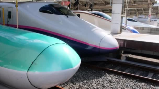 Shinkansen Bullet Train Japão Shinkansen Uma Rede Linhas Ferroviárias Alta — Vídeo de Stock