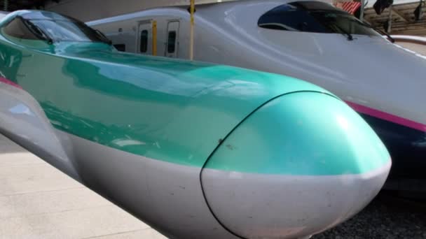 Сінкансен Куля Поїзда Японії Shinkansen Являє Собою Мережу Високошвидкісної Залізничної — стокове відео