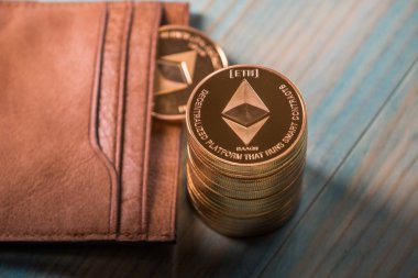 Tabloda Ethereum kripto para paraları 