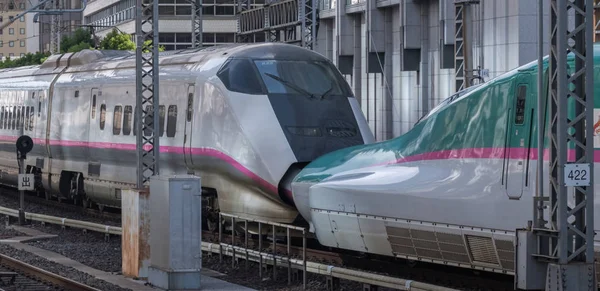 Tokyo Japan August 17Th 2018 High Speed Bullet Train Arriving — Stock Photo, Image