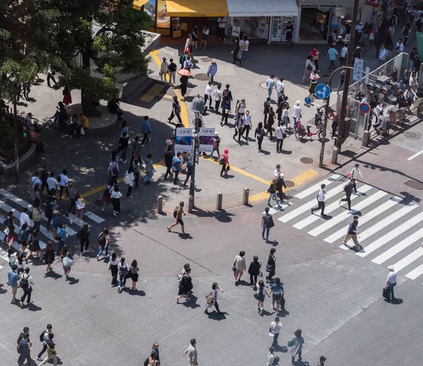 İnsanlar Japonya'da yol geçiş
