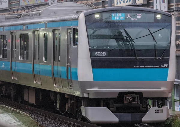 Tokyo Japan September 2018 Japan Railway Keihin Tohoku Line Pendeltåg — Stockfoto
