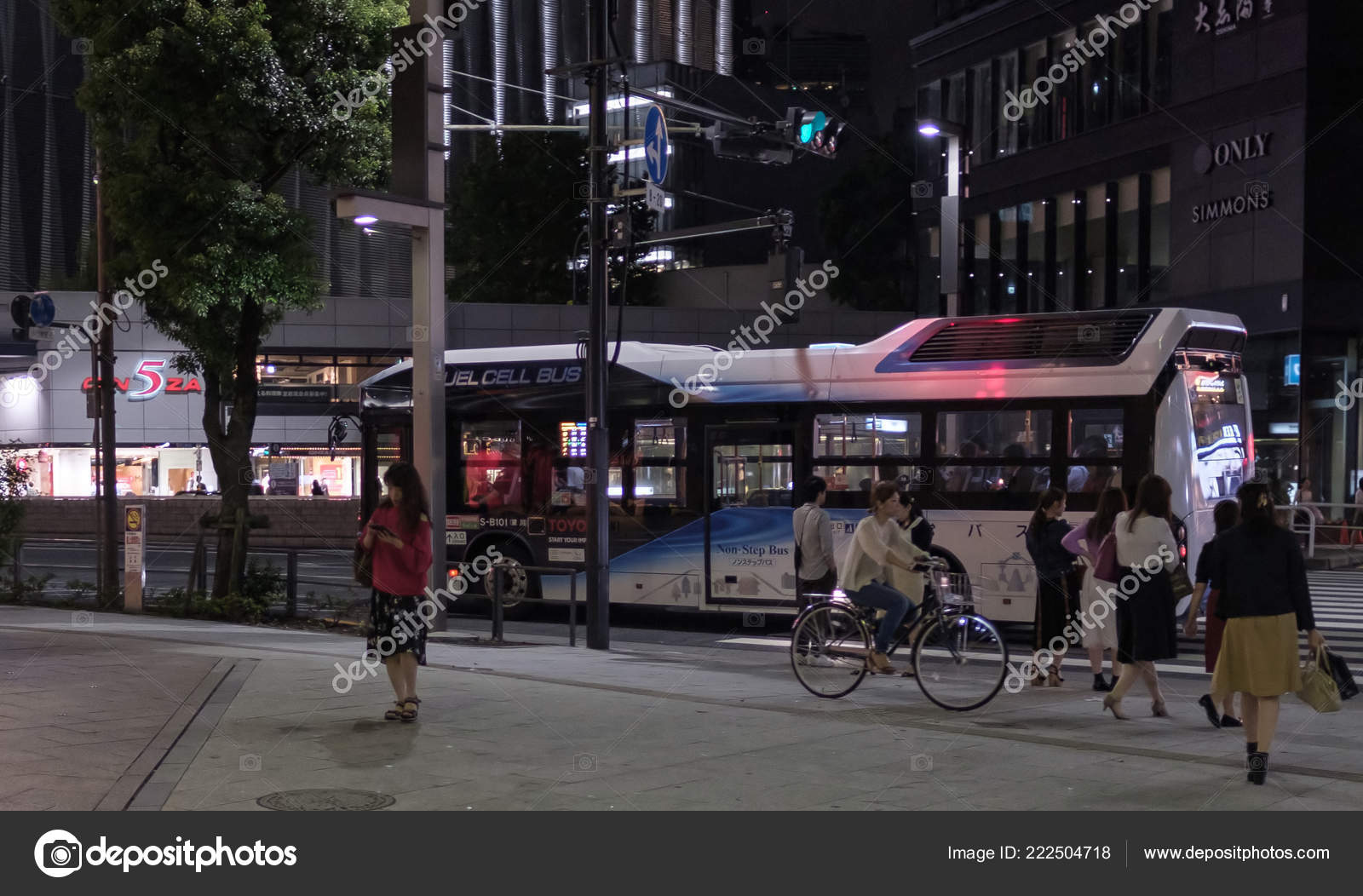 Tokyo Japan September 15th 18 Toyota Fuel Cell Bus Going Stock Editorial Photo C Akulamatiau