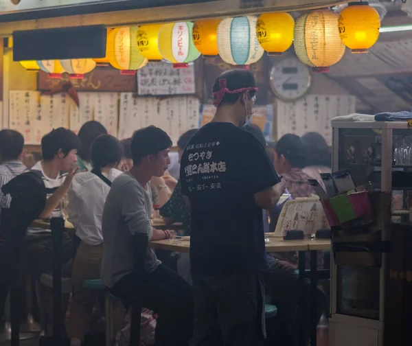 Tokio Japonsko Září 2018 Zákazníci Těší Jejich Jídlo Různých Malých — Stock fotografie
