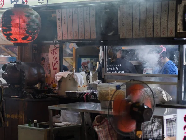 Tokio Japonsko Září 2018 Ulice Vařit Připravující Pokrmy Pro Zákazníky — Stock fotografie