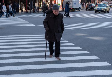 Gündüz Japon meşgul sokak