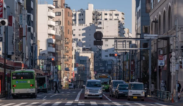 Japanse Drukke Straat Overdag — Stockfoto