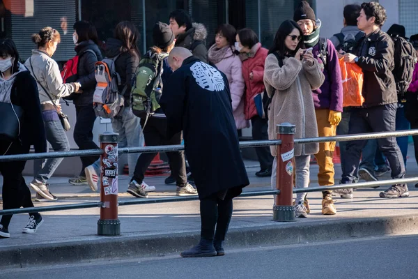Japonês Movimentado Rua Durante Dia — Fotografia de Stock