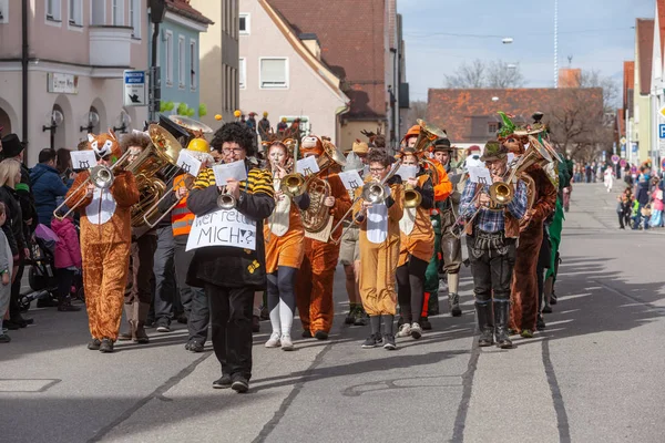 Schongau Bavaria March 2019 Fantasy Figures Carnival Procession Carnival Sunday — Stock Photo, Image
