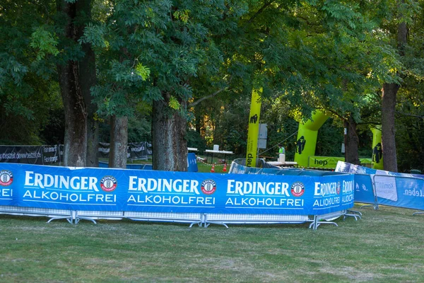 Ratingen Γερμανία Σεπτεμβρίου 2020 Banner Στο 12Ο Stadtwerke Ratingen Triathlon — Φωτογραφία Αρχείου