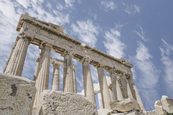 Parthenon Bir Tapınaktır Atina Akropolü Atina Yunanistan — Stok fotoğraf