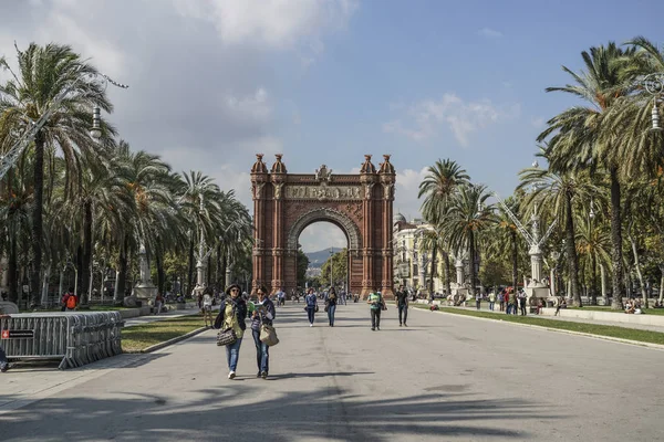 Arco Del Triunfo Uno Los Principales Atractivos Barcelona Triumph Arch —  Fotos de Stock