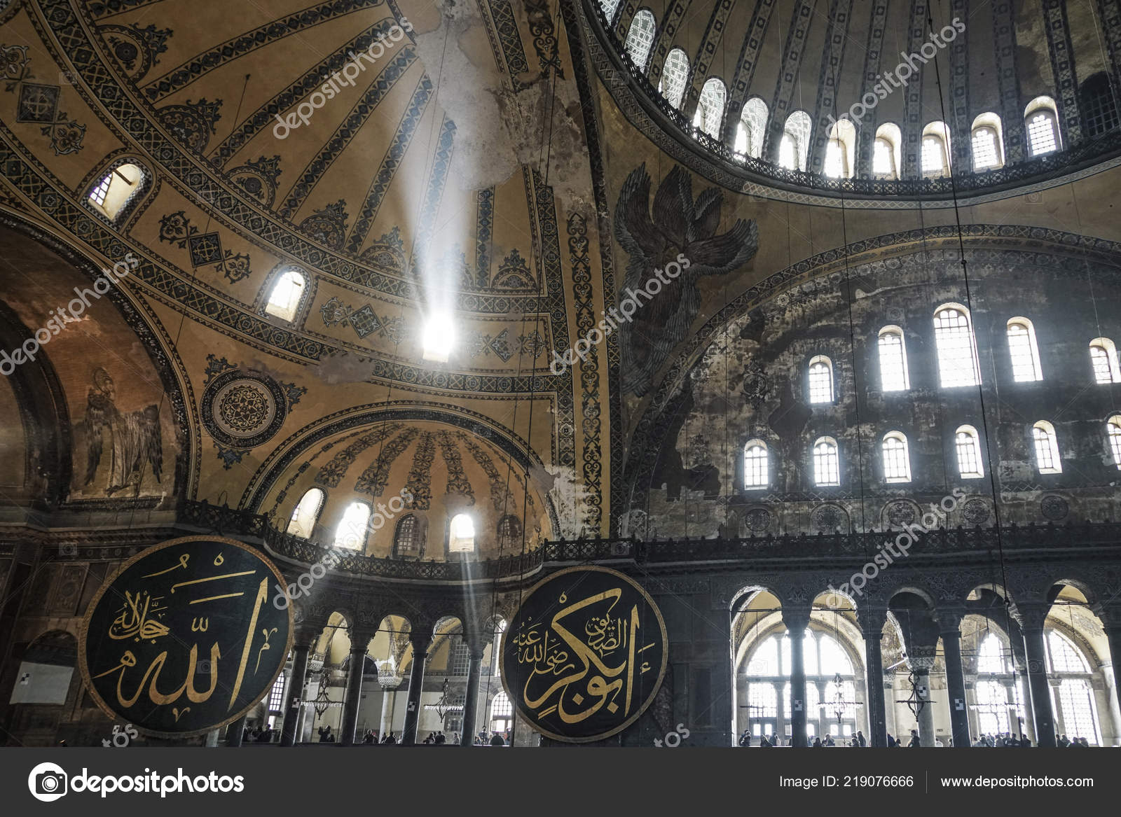 Innenraum Der Hagia Sofia Moschee Istanbul Turkei Hagia