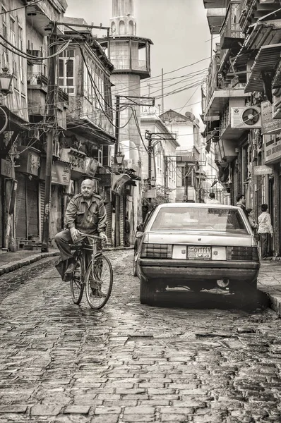 Savaştan Önce 2009 Yılında Suriye Alepo Şehrinin Bir Sokakta Rutin — Stok fotoğraf