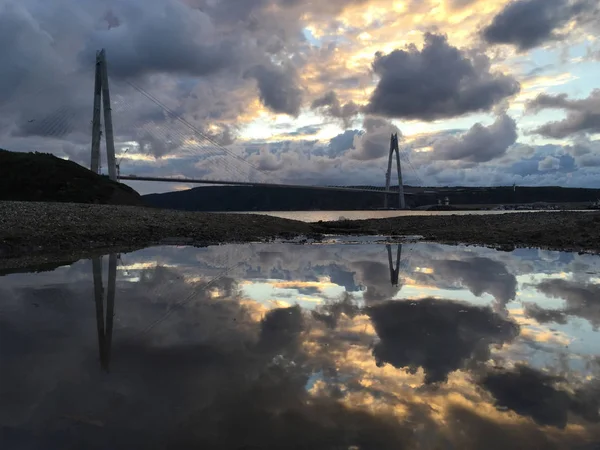 Yavuz Σουλτάνος Σελίμ Γέφυρα Που Είναι Στην Κωνσταντινούπολη Τουρκία — Φωτογραφία Αρχείου