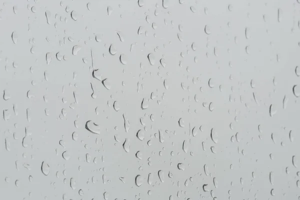 Bakgrund Med Regn Droppar Fönsterruta Regnig Dag — Stockfoto