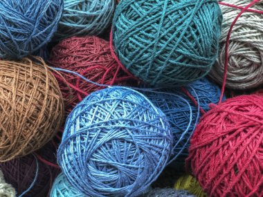 bir arka plan olarak renkli skeins