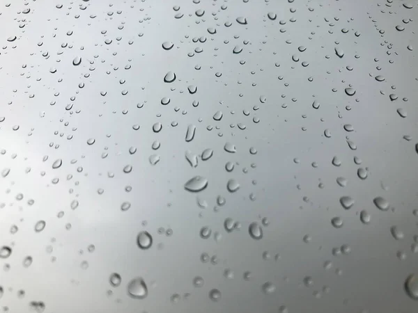 Achtergrond Met Regen Druppels Een Ruit Een Regenachtige Dag — Stockfoto