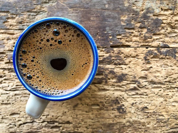 Tasse Café Turc Sur Une Table Bois Avec Espace Copie — Photo