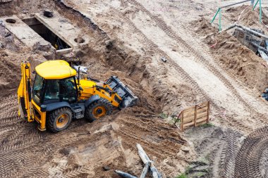 Isıtma boru hattı, zemin kazma buldozer tamiri
