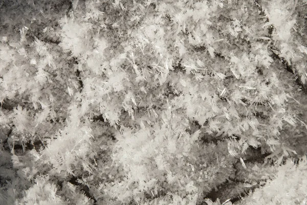 Closeup Granite Stones Covered Hoarfrost Winter Background — Stock Photo, Image