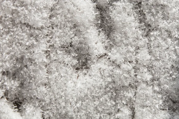 Granit Taşlar Closeup Hoarfrost Kış Arka Plan Ile Kaplı — Stok fotoğraf