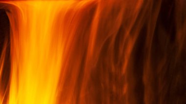 Yangın alev doku siyah arka plan üzerine blaze