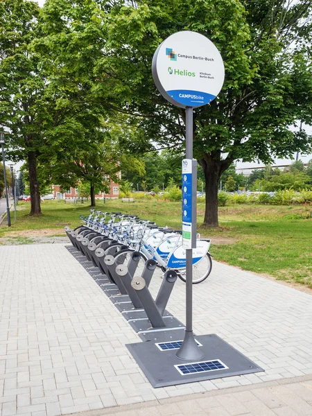 Berlin Allemagne Juillet 2018 Parking Vélos Près Clinique Helios Campus — Photo