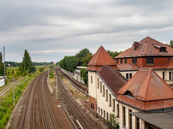 View of empty train tracks — Stock Photo, Image