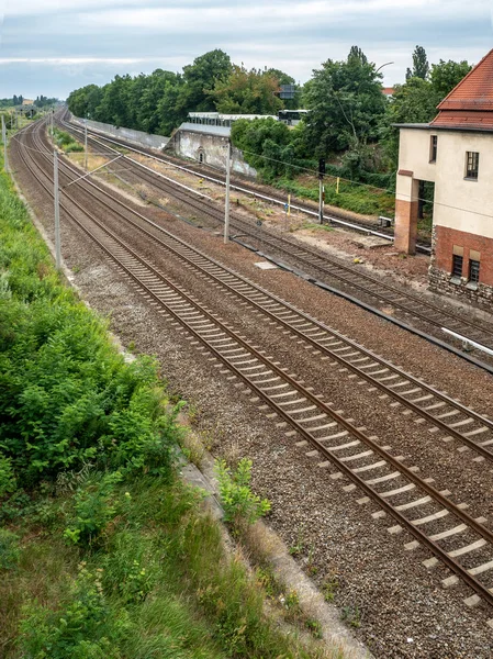 View of empty train tracks — Stock Photo, Image