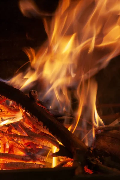 A forró tűzhely égő bugák — Stock Fotó