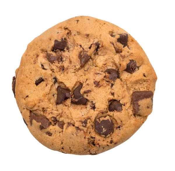 白地に隔離されたチョコレートチップクッキー — ストック写真