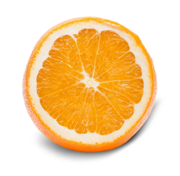 Γλυκό Ζουμερό Πορτοκάλι Απομονωθεί Λευκό Φόντο — Φωτογραφία Αρχείου