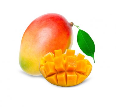Mango beyaz üzerine izole
