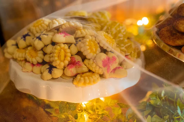 Tradição Casamento Pittsburgh Mesa Das Bolachas Cookies São Banhados Para — Fotografia de Stock
