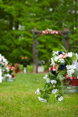 Ahşap Kemerli Yaz Açık Düğün Töreni Yolu