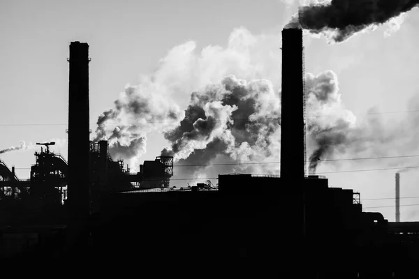 Καπνός Από Καμινάδες Εργοστασίων — Φωτογραφία Αρχείου