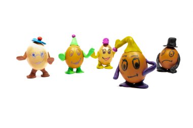 Egg.Funny yumurta. Yüzlerine yumurta yumurta gülümsüyor