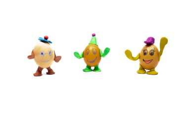 Egg.Funny yumurta. Yüzlerine yumurta yumurta gülümsüyor