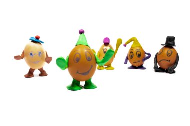 Egg.Funny yumurta. Yüzlerine yumurta yumurta gülümsüyor