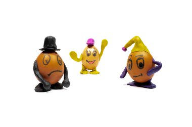 Egg.Funny yumurta. Yüzlerine yumurta yumurta gülümsüyor