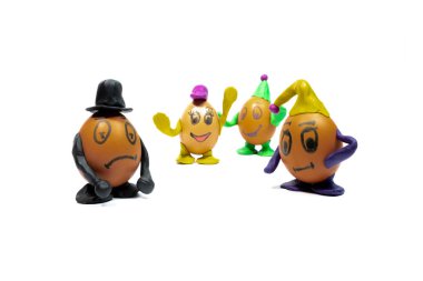 Egg.Funny yumurta. Yüzlerine yumurta yumurta gülümsüyor