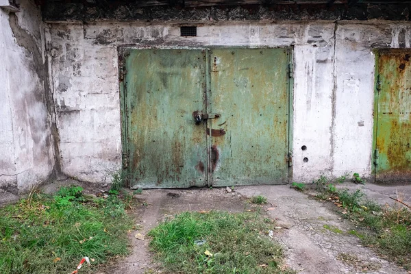 Старинные Ворота Двери Ворота Дерева Металла — стоковое фото