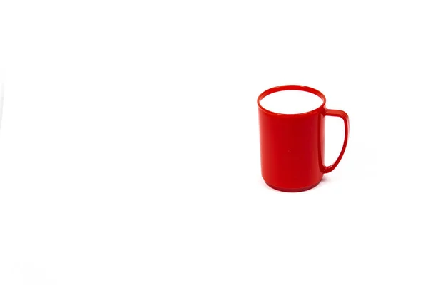 Tasse Couleur Vive Sur Fond Blanc — Photo