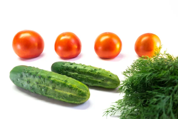 Fresh Ripe Vegetables White Background — Stock Photo, Image