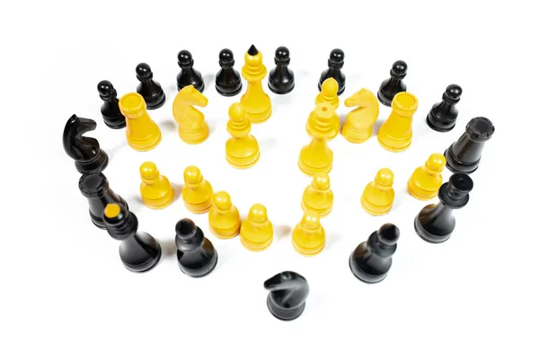 Винтажные Шахматы Слоновой Кости Интеллектуальная Игра — стоковое фото