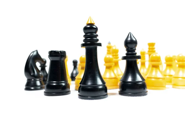 Vintage Ivory Chess Intellectual Game — Stock Photo, Image