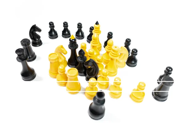Vintage Ivory Šachy Intelektuální Hry — Stock fotografie