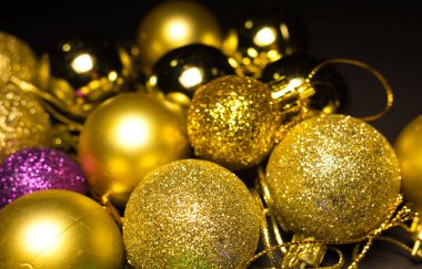 Parlak Noel topları, görünümü kapatın
